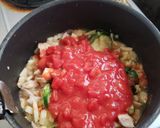 採れたての筍と春菊のトマトパスタ作り方8写真