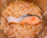 圧力鍋で、鮭とごぼうの炊き込みご飯作り方6写真