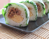 豚肉しぐれ煮とだし巻き卵の青じそ巻き寿司作り方8写真