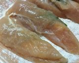 鶏ささみの大葉チーズ焼作り方3写真