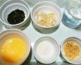 犬ご飯　ほうれん草ともやしの卵とじ作り方1写真