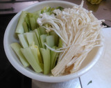 小松菜とえのきだけと厚揚げの煮物作り方1写真