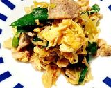オイスター風味のニラ豚たまご炒め作り方7写真
