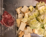 春キャベツと豚こまと厚揚げのごま味噌炒め作り方1写真