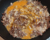 1歳幼児食 挽き肉と卵と豆腐の甘炒め作り方3写真