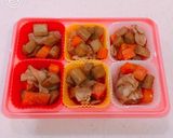 お弁当に、豚肉入りコロコロきんぴらごぼう作り方8写真