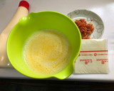 キムチ納豆ととろけるチーズマヨの卵焼き作り方2写真