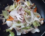 リケンのノンオイル　うま塩で焼きそば作り方1写真