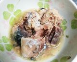 さばの水煮缶と豆苗の簡単煮作り方1写真