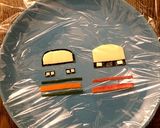 キャラ弁!パパッと簡単電車弁当作り方1写真