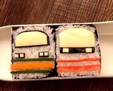 キャラ弁!パパッと簡単電車弁当作り方10写真