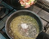 ネギとウィンナーのパスタ作り方1写真