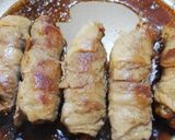 今日の主菜☆ささがきごぼう天の肉巻作り方4写真