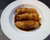 今日の主菜☆ささがきごぼう天の肉巻作り方5写真