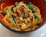 お豆腐DEビビン風三色野菜丼作り方8写真