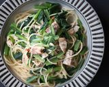 鯖の醤油缶と水菜のシャキシャキ和風サラダ作り方6写真