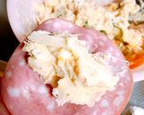 ポテトサラダのビアソーハム巻き作り方1写真