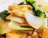 青梗菜と油揚げの炒め物作り方4写真