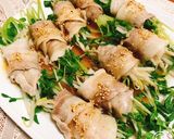 電子レンジで簡単☆豆苗もやしの豚バラ巻き作り方5写真