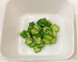 もち麦ときくらげたっぷりオクラキムチ納豆作り方3写真