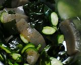 ワカメとこんにゃくの酢味噌和え　大葉添え作り方3写真