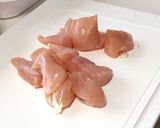 簡単＊ささ身の海苔巻きマヨポン炒め作り方1写真