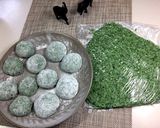 ヨモギの摘み方、茹で方、草餅レシピ作り方9写真