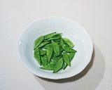 白だしで！絹さや・豆腐・卵のお吸い物♥️作り方1写真