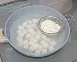 白だしで！絹さや・豆腐・卵のお吸い物♥️作り方2写真
