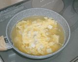白だしで！絹さや・豆腐・卵のお吸い物♥️作り方3写真
