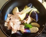 豚バラ茄子丼作り方2写真