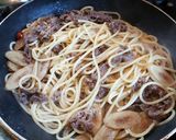 美味で簡単！ごぼうと牛肉の甘辛パスタ作り方7写真
