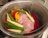 鶏胸肉と野菜を蒸すだけ！アジアン風味作り方4写真