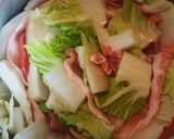 豚肉と白菜のミルフィーユ蒸し作り方2写真