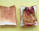 照焼きチキンと春キャベツのトーストサンド作り方5写真