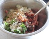 大葉みそで作る梅シソつくねバーグ作り方2写真