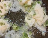 蓮根とアオサ海苔の小さいかき揚げ作り方2写真