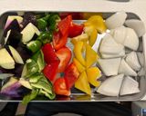 肉巻き厚揚げとなすと夏野菜の彩り酢豚風作り方4写真