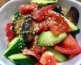 俺流！夏野菜の柚子胡椒ポン酢和え作り方9写真