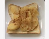 残った林檎のコンポートで食パンデザート作り方3写真