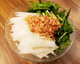 簡単手作りドレッシング大根と水菜のサラダ作り方1写真