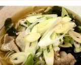 簡単！ネギとわかめたっぷりの肉そば作り方7写真