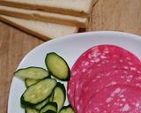 喫茶店風☆ハムきゅうりのサンドイッチ☆作り方1写真