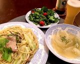 簡単♡さば缶と春キャベツのペペロンチーノ作り方9写真