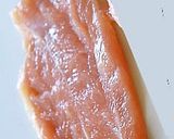 鶏ささみのしそ梅巻き♪作り方2写真