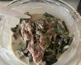 ワラビと豚肉のふんわりお好み焼き作り方3写真