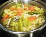 野菜たっぷり！ あとのせ味噌スープ作り方4写真