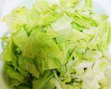 春キャベツとクリームチーズのサラスパ作り方2写真