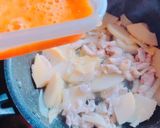 白だしで簡単!たけのこと鶏肉の玉子とじ作り方5写真