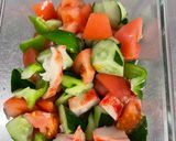 和風サラダ⭐︎カニカマ夏野菜⭐︎ピリ辛作り方1写真